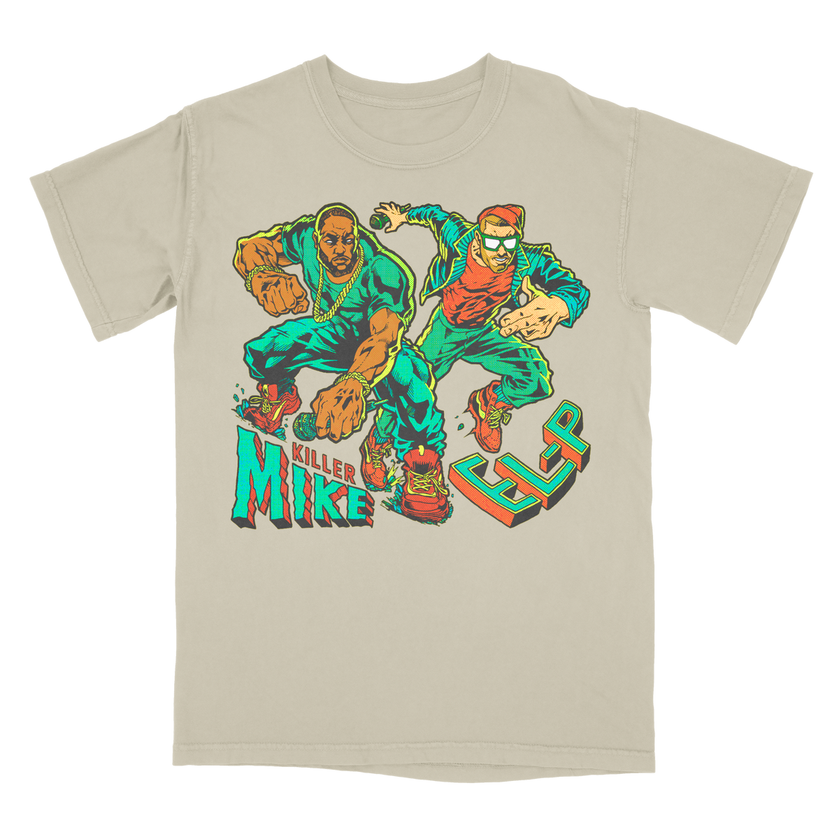 RTJ ‘DYNAMIC DUO’ COMIC TEE - TAUPE